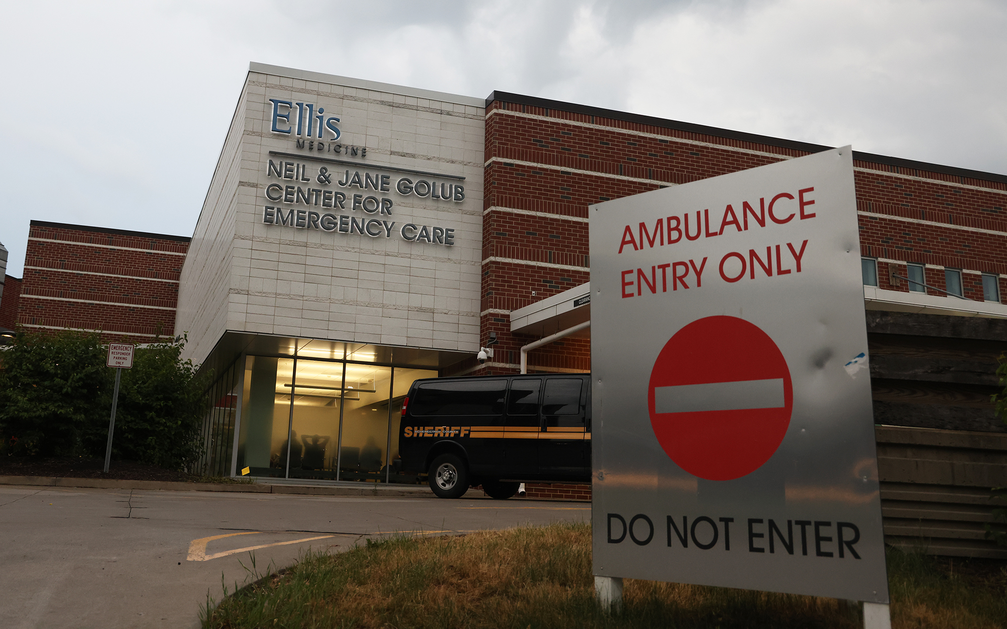 Ellis Hospital – the only inpatient hospital in all of Schenectady County – would have to abide by the ethical and religious directives that prohibit abortions and other care should a merger with St. Peter’s Health Partners become final. (Photo by Morgan Casey/News21)