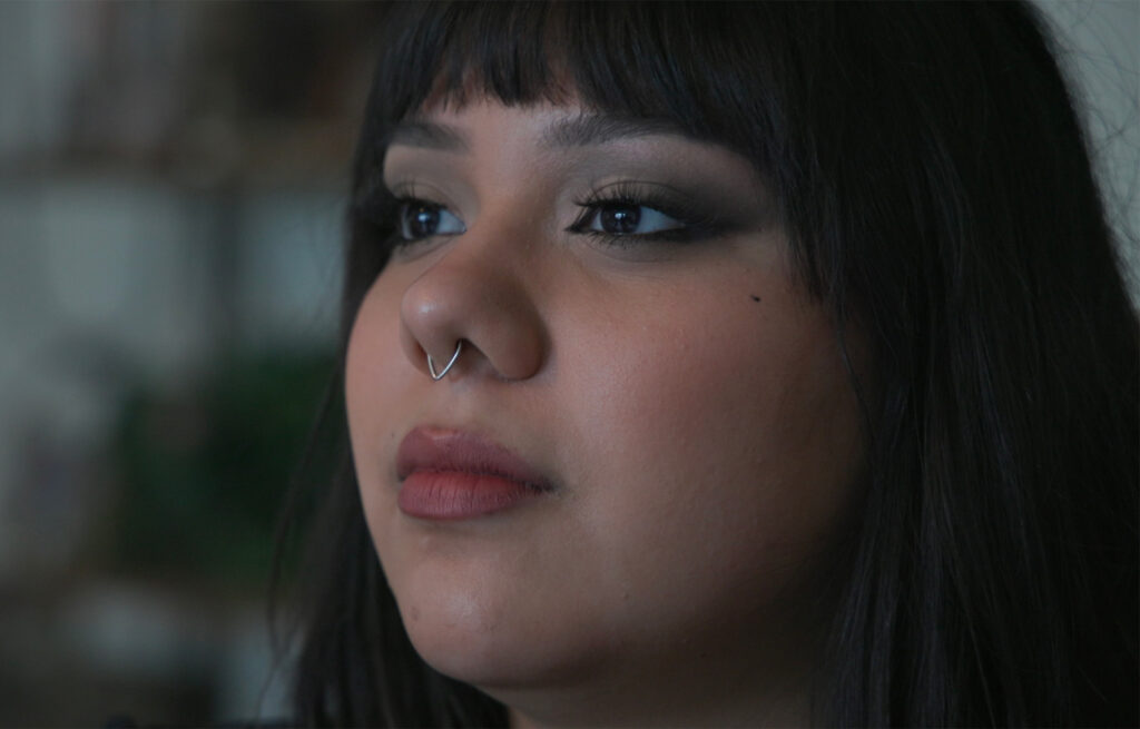 DakotaRei Frausto, who is Mescalero Apache and lives in San Antonio, was 17 years old when they learned they were eight weeks pregnant. Because of Texas’ six-week abortion ban, they had to travel to New Mexico for the procedure. (Photo by Kevin Palomino/News21)